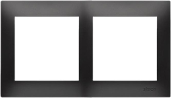 Picture of Kontakt-Simon Simon 54 Premium Ramka 2-krotna PREMIUM IP20 / IP44 czarny mat DR2/49