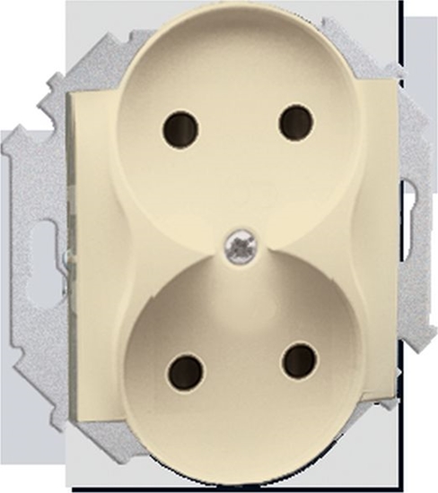 Picture of Kontakt-Simon Simon Basic Gniazdo podwójne b/u z przesonami be BMG2MZ.01/12