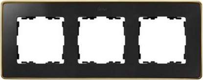 Attēls no Kontakt-Simon Simon Detail 82 Ramka potrójna Detail SELECT-metal GRAFIT / podstawa Zota 8201630-242