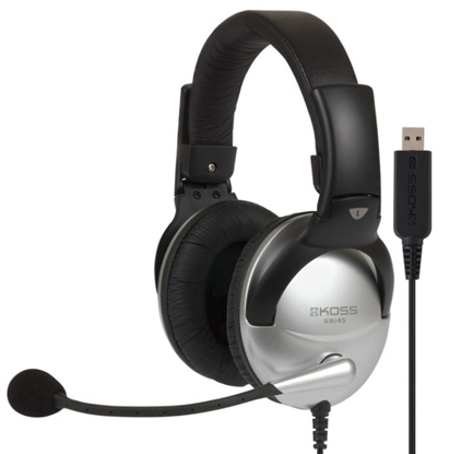 Attēls no Koss Gaming headphones SB45 USB Wired, On-Ear, Microphone, USB Type-A, Noise canceling, Silver/Black