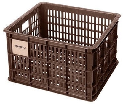 Изображение Kosz na kierownic/baganik BASIL BICYCLE CRATE M, 27L, recycled synthetic, brown (NEW)