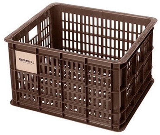 Изображение Kosz na kierownic/baganik BASIL BICYCLE CRATE M, 27L, recycled synthetic, brown (NEW)