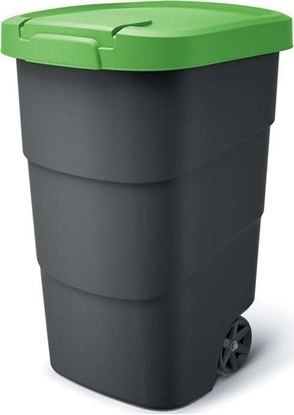 Picture of Kosz na mieci Prosperplast Kosz na mieci WHEELER 95L KUBE Zielona Pokrywa