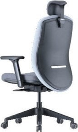 Picture of Krzeso biurowe Brother Up Up Athene ergonomic office chair Black, Grey + Blue fabric