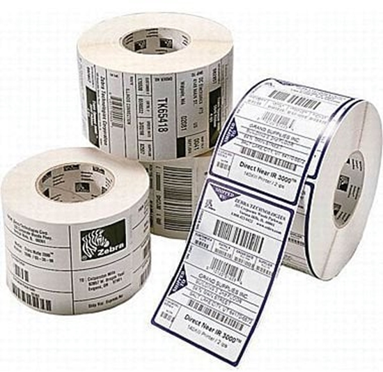 Picture of LABEL, POLYETHYLENE, 76X25MM; THERMAL TRANSFER, POLYE 3100T GLOSS, PERMANENT ADHESIVE, 76MM CORE