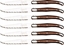 Attēls no Laguiole Tradition Steak knives Laguiole Dark Wood SET 6 SdV