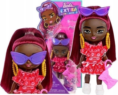 Picture of Lalka Barbie Mattel Barbie Extra Mini Minis Lalka bordowe wosy HLN47(HLN44)
