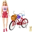 Изображение Lalka Barbie Mattel Pink Passport Barbie na rowerze z pieskiem (HWJ00)