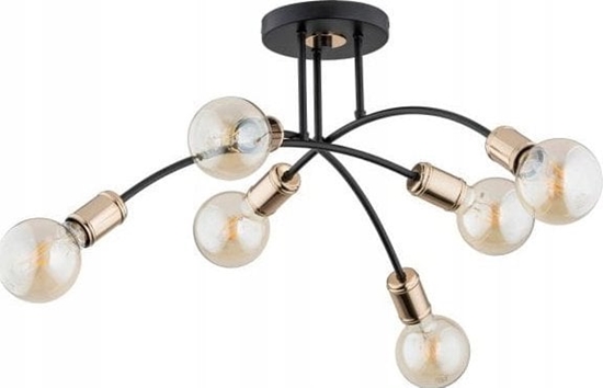 Picture of Lampa sufitowa Alfac Alfa Lanti 60817 plafon lampa sufitowa 6x60W E27 czarny/bursztynowy