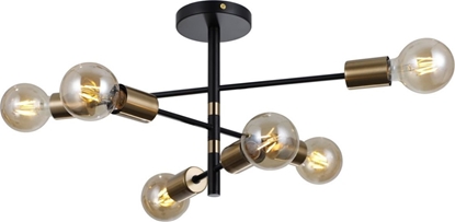Attēls no Lampa sufitowa Italux Metalowa lampa sufitowa Piansi PND-4025-6-BL-HBR Italux molecular mosidz