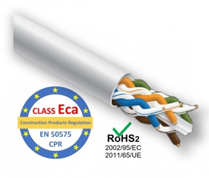 Picture of LAN Datortīklu kabelis, PRO BASE, CAT6 UTP, iekšdarbu montāžai, 305m, CPR klase Eca