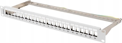 Изображение Lanberg 19" Patchpanel Blank 1U 24-Port FTP für Keystone gr