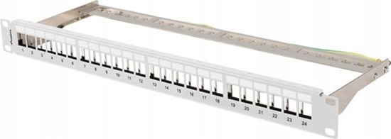 Picture of Lanberg 19" Patchpanel Blank 1U 24-Port FTP für Keystone gr