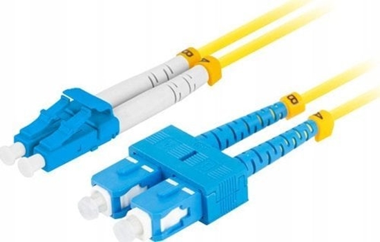 Picture of Lanberg Patchcord wiatowodowy Lanberg SM SC/UPC-LC/UPC DUPLEX 3.0MM LSZH G657A1 0.5m óty