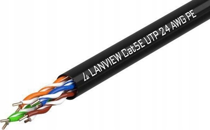 Изображение Lanview Lanview LVN122149 kabel sieciowy Czarny 305 m Cat5e U/UTP (UTP)