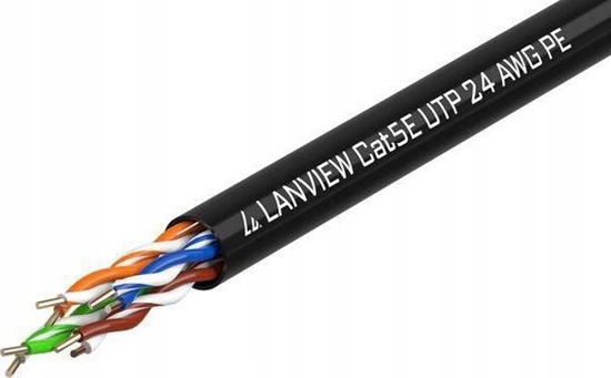 Изображение Lanview Lanview LVN122149 kabel sieciowy Czarny 305 m Cat5e U/UTP (UTP)