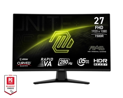 Attēls no LCD Monitor|MSI|MAG 274CXF|27"|Gaming/Curved|Tilt|Matte|Panel VA|1920x1080|16:9|280 Hz|0.5 ms|Colour Black|MAG274CXF