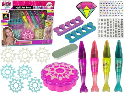 Attēls no Lean Sport Zestaw do Malowania Paznokci Lakiery Pisaki Kolorowe Naklejki