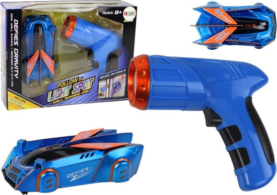 Изображение LeanToys Autko Sportowe Auto Jedce Po cianach Suficie Na Laser Niebieskie