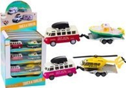 Изображение LeanToys Autko Terenowe Z odzi Lub Helikopterem Napd Metalowe