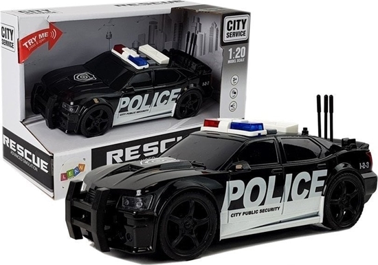 Изображение LeanToys Auto Policja z Nacigiem, wiatami i Dwikami 1:20