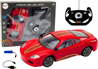 Изображение LeanToys Auto Sportowe Zdalnie Sterowane Na Pilota 1:16 R/C Czerwone