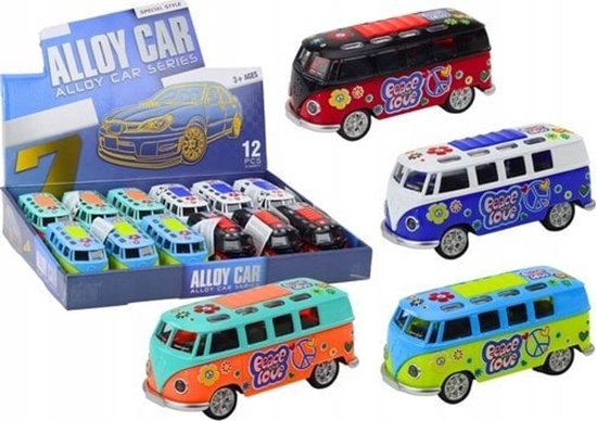 Picture of LeanToys Camper Bus 1:32 Metalowy wiata Dwiki Napd Otwierane Drzwi