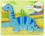 Изображение LeanToys Drewniane Puzzle Dinozaur Brachiosaur Niebieski