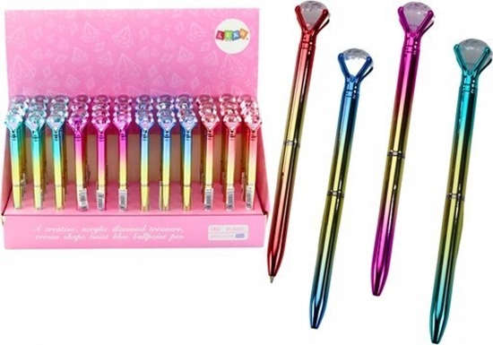 Изображение LeanToys Dugopis Z Diamentem W Poysku Zoto Kolorowy Niebieski Wkad 0.7mm Mix