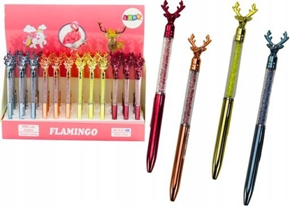 Изображение LeanToys Dugopis Z Jeleniem Diamenciki Niebieski Czarny Wkad 0.7mm Mix