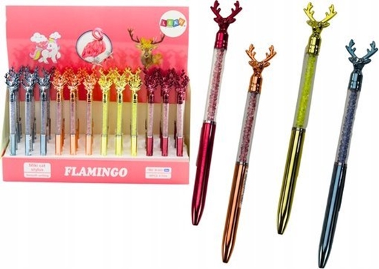 Изображение LeanToys Dugopis Z Jeleniem Diamenciki Niebieski Czarny Wkad 0.7mm Mix