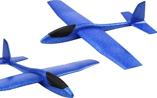 Picture of LeanToys Duy Samolot Styropianowy Piankowy Lekki Szybowiec Niebieski 68CM