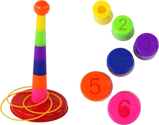Picture of LeanToys Gra Rzut Do Celu Kubeczki Obrcze Róny Stopie Trudnoci