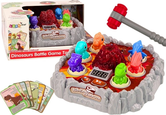 Picture of LeanToys Gra Zrcznociowa Wac A Mole Dinozaury Wulkan Efekt Dymny wiata Dwiki