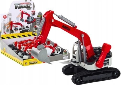 Изображение LeanToys Koparka Gsienicowa Biao-Czerwona Metalowa yka