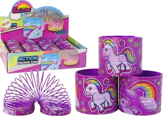 Picture of LeanToys Kultowa Spryna Fioletowa Jednoroec Relaksacyjna 6CM