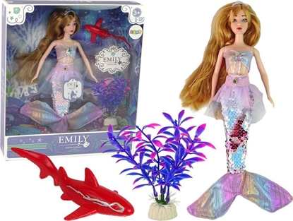 Attēls no LeanToys Lalka Dla Dzieci Emily Syrenka Róowa Akcesoria