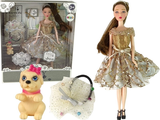 Picture of LeanToys Lalka Dla Dzieci Emily z Pieskiem Dugie Wosy