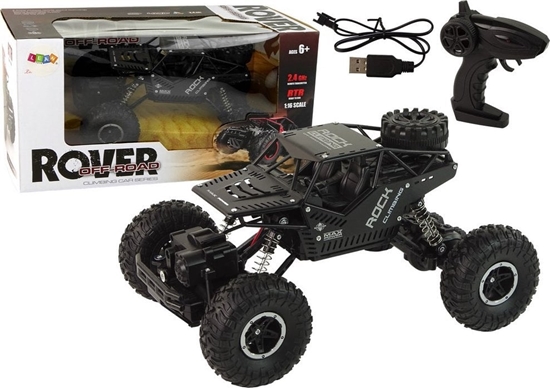 Изображение LeanToys Pojazd RC Rover 1:16 Auto Czarne Zdalnie Sterowane Na Pilot