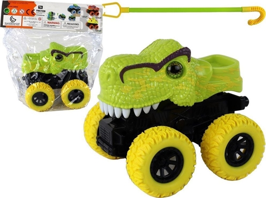 Изображение LeanToys Pojazd Terenowy Pchacz  Tyranozaur Rex Gumowe Koa Zielony