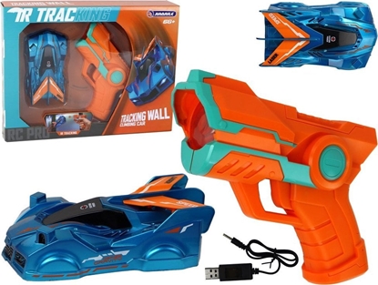 Изображение LeanToys Samochód Jedcy Po cianach Na Laser Niebieski