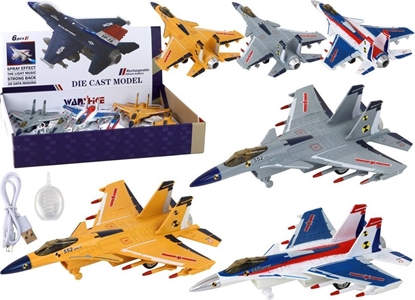 Picture of LeanToys Samolot Z Napdem Myliwiec Mix Para Efekty Specjalne