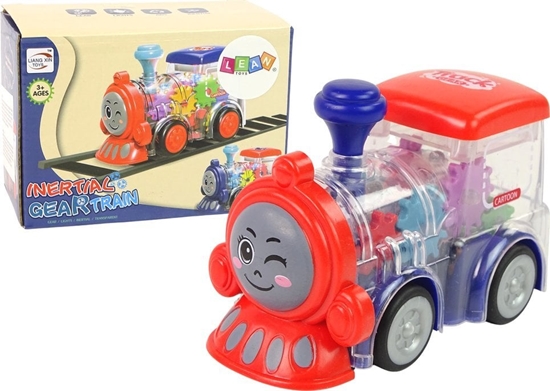 Изображение LeanToys Wesoa Lokomotywa Dla Malucha Napd Frykcyjny wiata LED