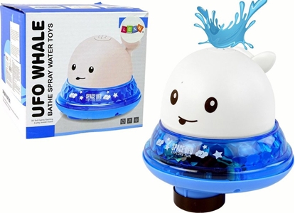 Picture of LeanToys Wieloryb Tryskajcy Wod z Podstawk Zabawka do Kpieli Biaa