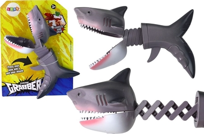 Picture of LeanToys Zabawka Gryzca Chwytacz Rekin Spryna Szary