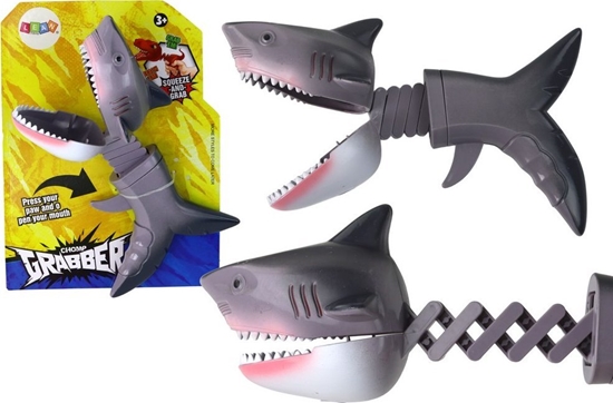 Picture of LeanToys Zabawka Gryzca Chwytacz Rekin Spryna Szary