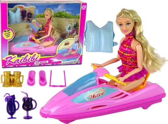 Изображение LeanToys Zestaw Lalka Motorówka LEAN Toys