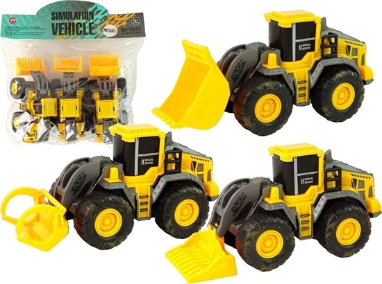 Изображение LeanToys Zestaw Pojazdów Budowlanych 3 Modele óte