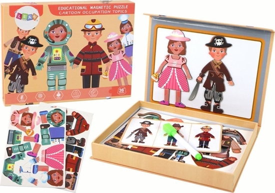 Picture of LeanToys Zestaw Puzzli Magnetycznych Motyw Postaci Kreskówkowych