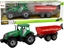 Attēls no LeanToys Zielony Traktor z Czerwon Przyczepk Napd Frykcyjny